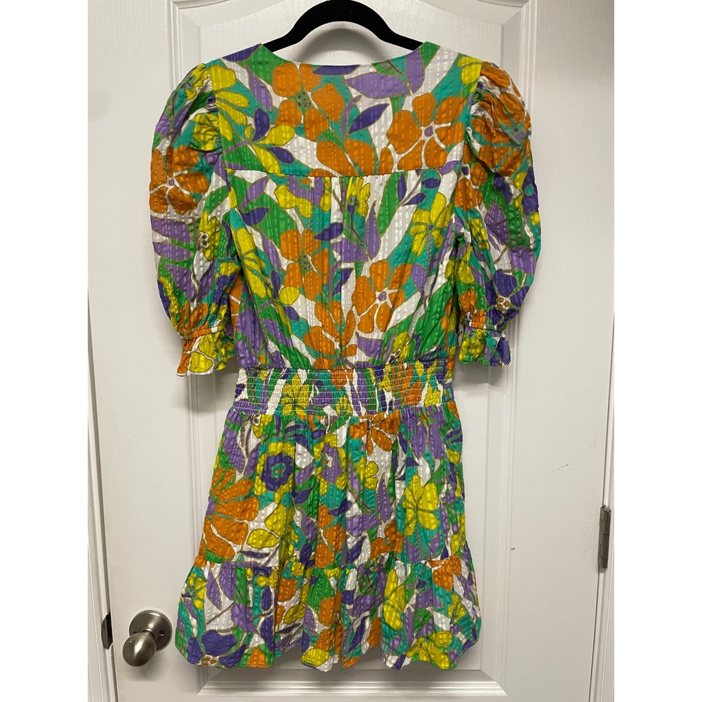 $395 Ramy Brook Retro Floral Garden Susan Mini Dress‎ - Size Small - Picture 9 of 11